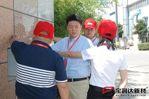 迪拜客戶來(lái)訪寶潤(rùn)達(dá)洽談保溫裝一體板合作